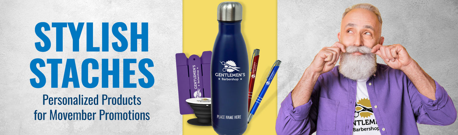 Stylish Staches: Personalized Products for Movember Promotions