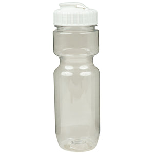 22 oz. Translucent Contour Bike Bottle - Clear With White Lid