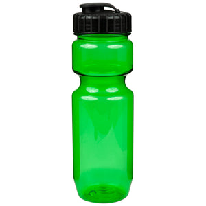 22 oz. Translucent Contour Bike Bottle - Translucent Green With Black Lid