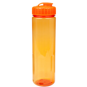24 oz Prestige Bottle with Flip Top Lid - Translucent Orange With Neon Orange Lid