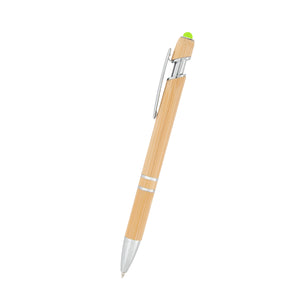Tropical Bamboo Incline Pen With Stylus - Lime