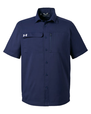 Under Armour Men's Motivate Coach Woven Shirt - Midnight Navy/ White