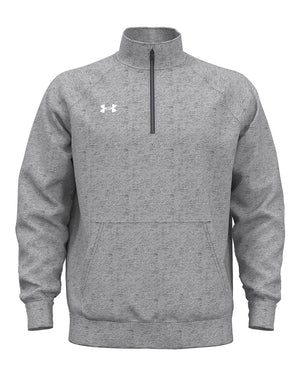 Under Armour Men's Rival Fleece Quarter-Zip - Cs Grey Light Heather/ White