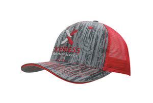 6 Panel Woodprint Poly Twill Mesh Cap - Custom Embroidered