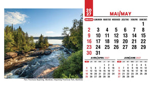 Scenes of Canada French English 2027 Promotional Desk Calendar