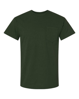 Gildan Adult Ultra Cotton® Pocket T-Shirt - Forest Green
