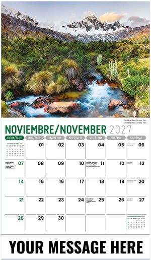 Beauty of Latin America (Bilingual) - 2027 Promotional Calendar