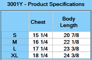 BELLA + CANVAS Youth Jersey T-Shirt - Specs