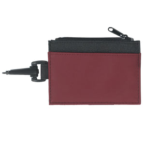 ID Holder - Black With Burgundy