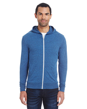 Threadfast Apparel Threadfast Unisex Triblend Full-Zip Light Hoodie