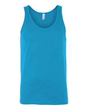 BELLA + CANVAS Unisex Heather CVC Tank - Neon Blue