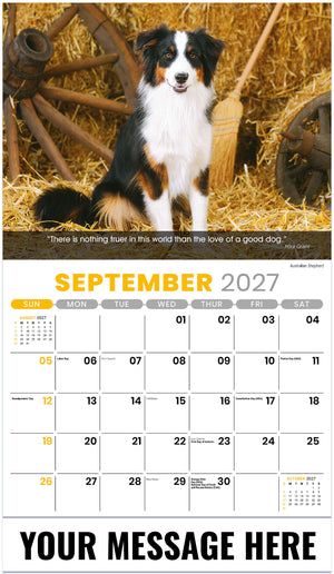 Dogs: Man's Best Friends - 2027 Promotional Calendar