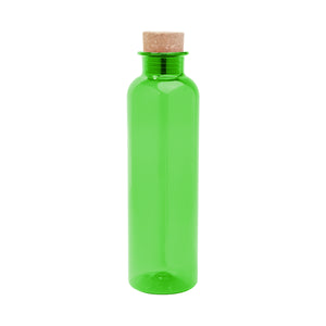 22 Oz. Maddie rPET Bottle With Cork Lid - Translucent Lime