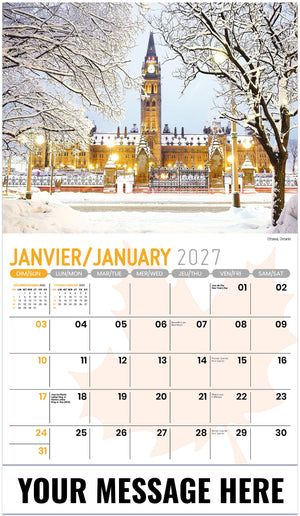 Scenes of Canada (Bilingual) - 2027 Promotional Calendar