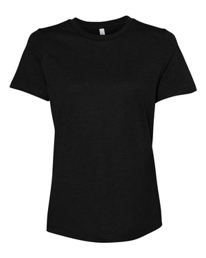 BELLA + CANVAS Ladies' Relaxed Heather CVC Short-Sleeve T-Shirt - Solid Black Blend