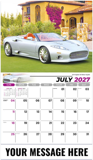 Exotic Cars - 2027 Promotional Calendar