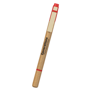 Dual Function Eco-Inspired Pen With Highlighter - Natural Red