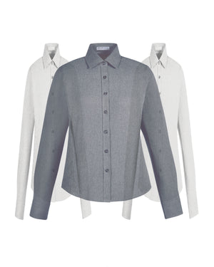 North End Ladies' Mélange Performance Shirt - Light Heather