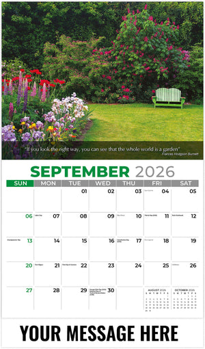 Flowers and Gardens - 2026 Promotional Calendar