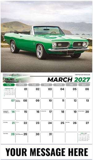 Classic Cars - 2027 Promotional Calendar