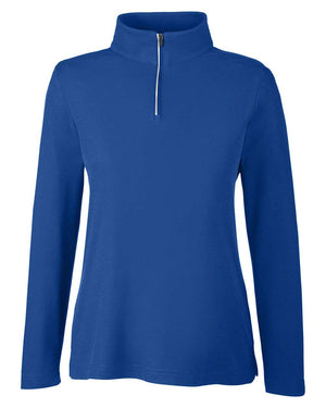 CORE365 Ladies' Fusion ChromaSoft™ Pique Quarter-Zip - True Royal