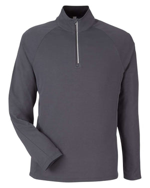 CORE365 Men's Origin Performance Pique Quarter-Zip - Carbon/ Black