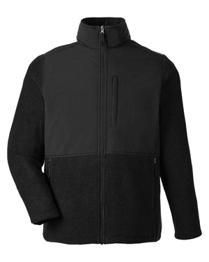 CORE365 Men's Journey Summit Hybrid Full-Zip - Black/ Black