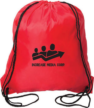 Regular 210 d Drawstring Cinch Bag - Red