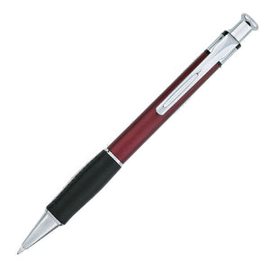 Charger Plastic Click-Action Promotional Pen - Burgundy