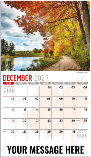 Scenes of Canada - 2027 Promotional Calendar