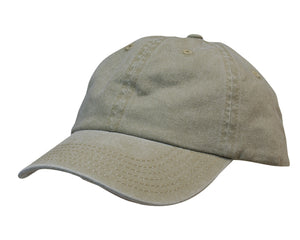 Enzyme Washed Pigment Dyed Cotton Twill Cap - Sandstone