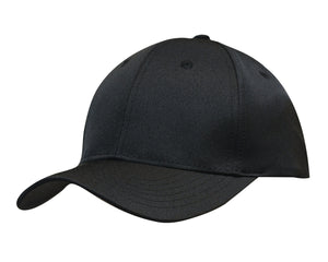 6 Panel Premium Pioneer Sports Twill - Black