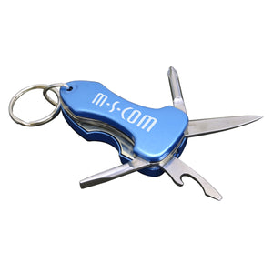Mini 5-Function Multi-Tool Key Tag - Blue