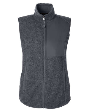 North End Ladies' Aura Sweater Fleece Vest - Carbon/ Carbon