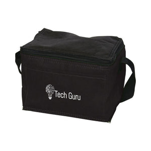 Non-Woven 6 Pack Cooler & Lunch Bag - Black