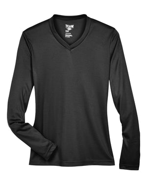 Team 365 Ladies' Zone Performance Long-Sleeve T-Shirt - Black