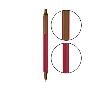 Metallic Red BIC® Clic Stic® Pen - Metallic Red With Metallic Brown