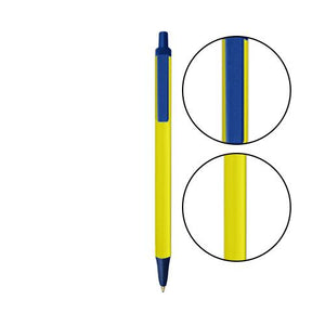 Yellow BIC® Clic Stic® Pen - Yellow With Navy