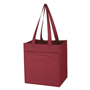 Non-Woven 6 Bottle Wine Tote - Burgundy