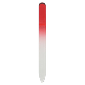 Glass Nail File In Sleeve - Red