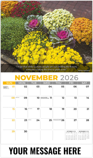 Flowers and Gardens - 2026 Promotional Calendar