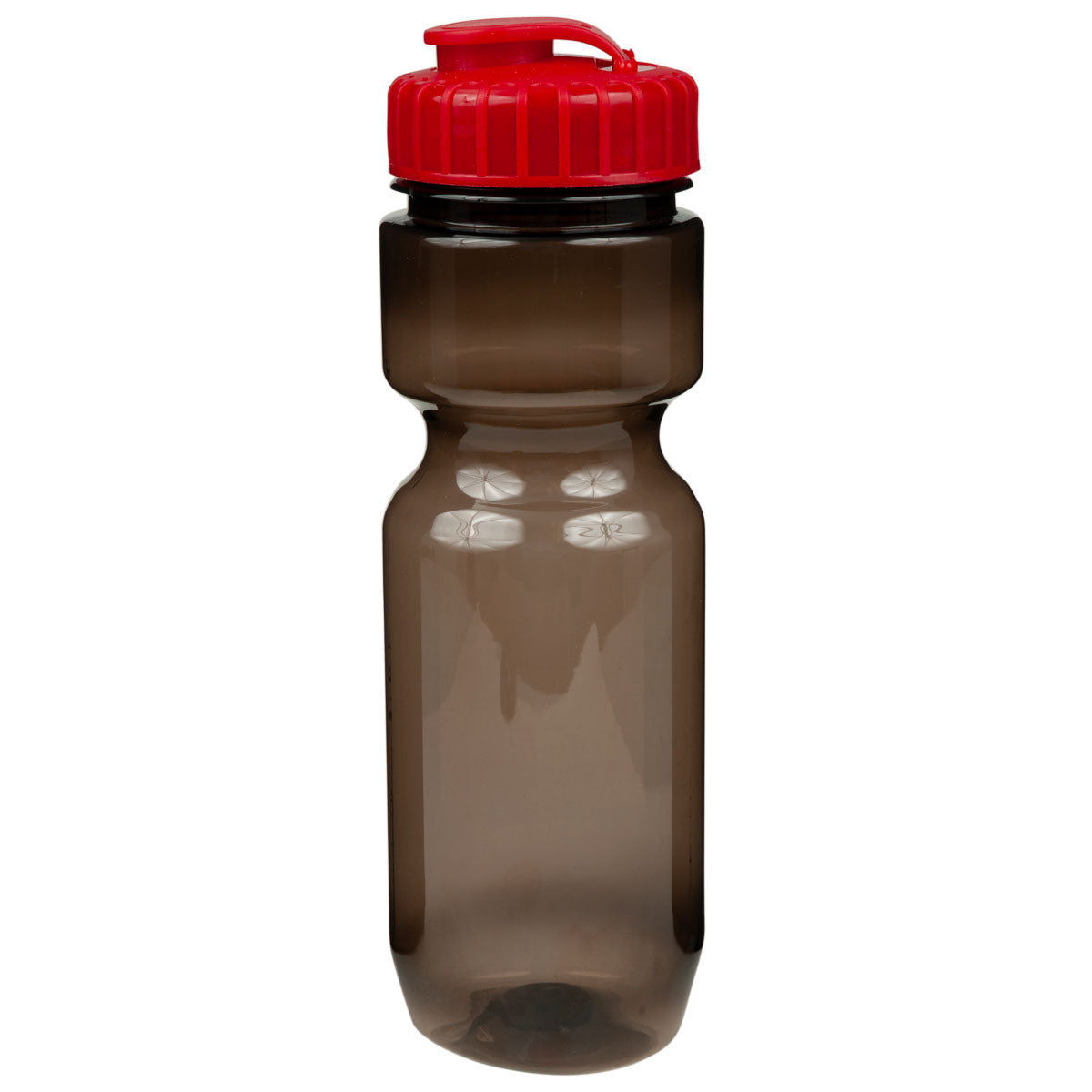 22 oz. Translucent Contour Bike Bottle - Translucent Smoke With Red Lid