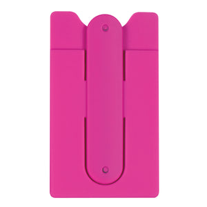 Silicone Phone Wallet With Stand - Pink