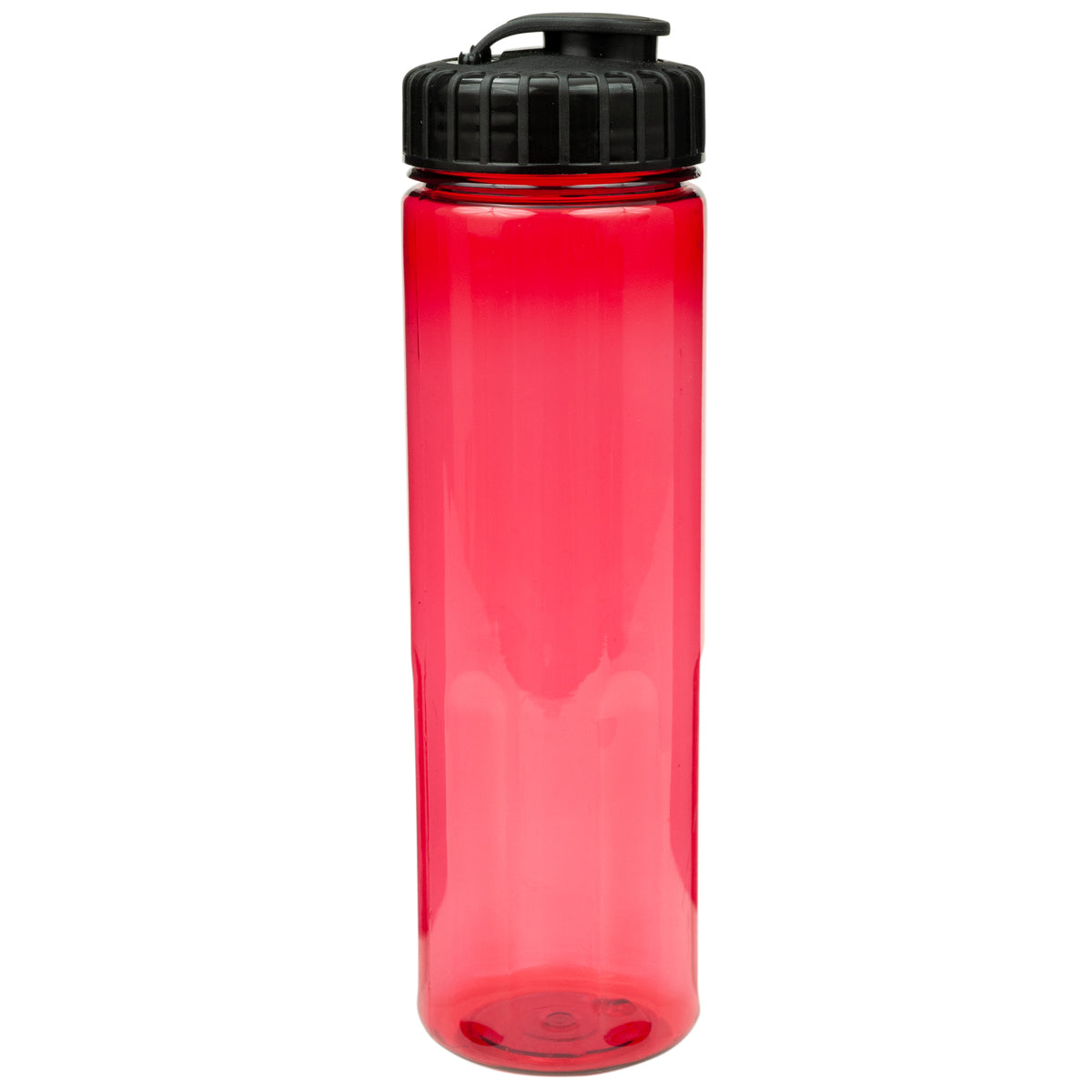 24 oz Prestige Bottle with Flip Top Lid - Translucent Red With Black Lid
