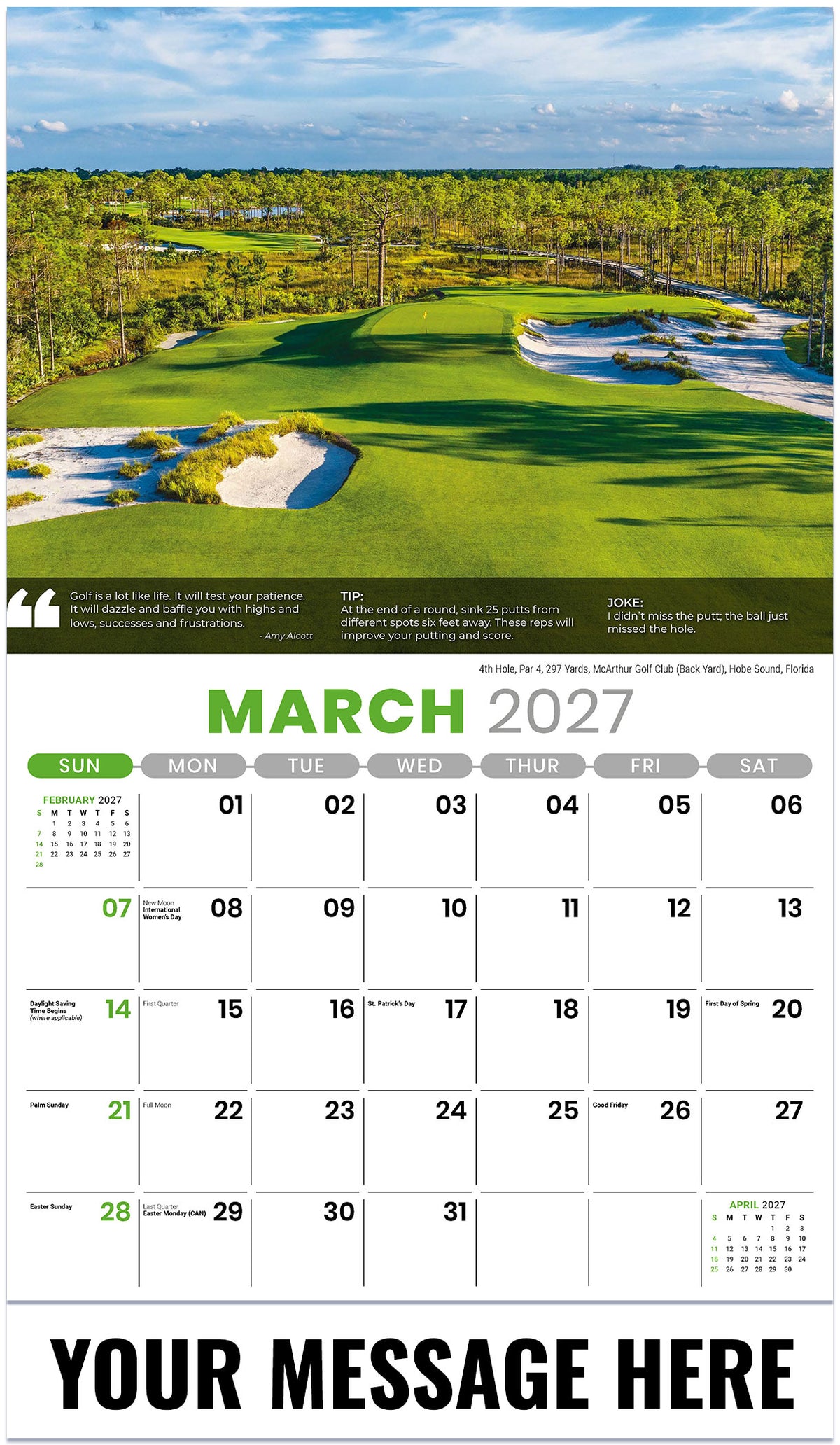 Golf Tips - 2027 Promotional Calendar