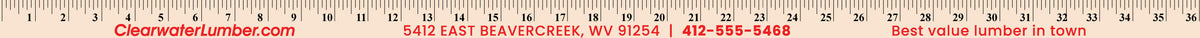 5/32" Clear Lacquered Yardsticks - Clear Lacquered