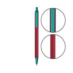 Metallic Red BIC® Clic Stic® Pen - Metallic Red With Teal