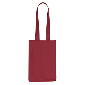 Non-Woven 4 Bottle Wine Tote HT_3324 - Burgundy