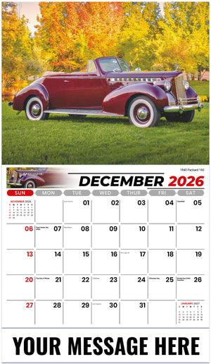 Classic Cars - 2027 Promotional Calendar