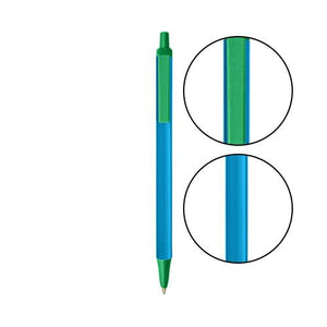 Blue BIC® Clic Stic® Pen - Blue With Green